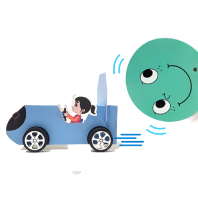 [HS] 바람으로 가는 자동차 만들기(플라스틱바퀴,부채포함)-5인용