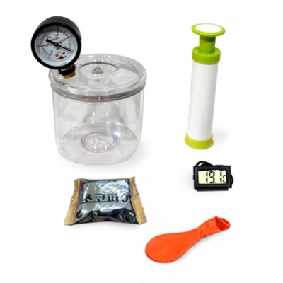 [와니사이언스] 진공 실험 장치 (사각 디지털 온도계+압력계부)