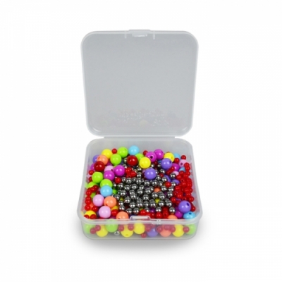 [와니사이언스] 크기가 다른 플라스틱 구슬과 철 구슬의 혼합물(3종, 각100개,케이스입)(지학사)