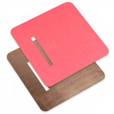 [와니사이언스] 열 변색 긴 구멍이 있는 넓은 구리판 (10x10cm, 지학사)