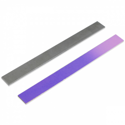 [와니사이언스] 열 변색 긴 철판(고온용, 보라, 전면 부착, 2*20cm, 두께1mm)(천재)