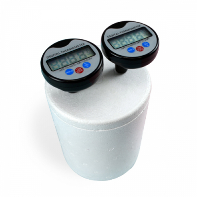 [와니사이언스] 반원통형 스타이로폼 용기 세트(탐침 온도계 2개 포함)(지학사)