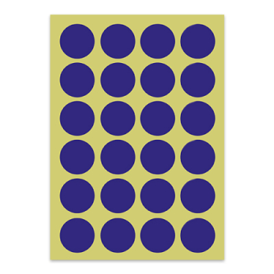 [와니사이언스] 열 변색 붙임딱지(고온, 원형, 지름4cm, 24개입)(비상)