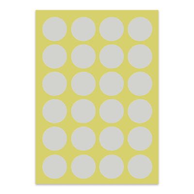 [와니사이언스]열 변색 붙임딱지(저온, 원형, 지름4cm, 24개입)(비상)