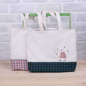 [펠트친구] 핑크곰 캔버스 가방 만들기(실,바늘포함)