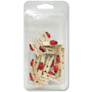 [유니아트] 모양나무집게 무당벌레(소,사각통)