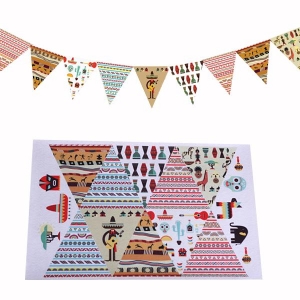 [펠트친구] 무늬펠트지 인디언 가랜드 만들기