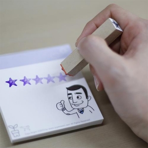 [프라하스탬프] 별 도장(1cm, 나무손잡이, 고무인)
