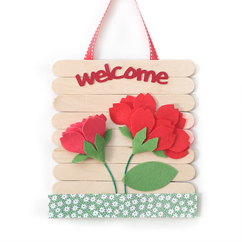 [펠트친구] 꽃밭방문걸이만들기