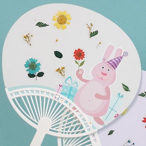 [펠트친구] 압화공예 부채 만들기(누름꽃공예)