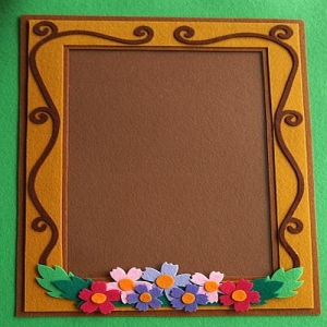 펠트 작은 게시판(A4용)-황토색