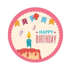 [펠트친구] 생일축하해 원형스티커(20매)