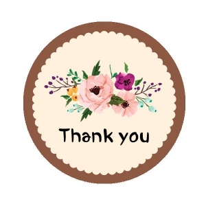 [펠트친구] 고맙습니다 원형스티커(20매)