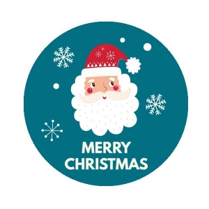 [펠트친구] 산타 원형스티커(20매)