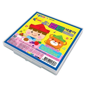 [종이나라] 단면색종이 케이스 10색 100매