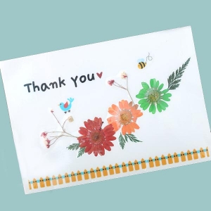 [펠트친구] 압화공예 땡큐엽서 만들기(누름꽃공예)