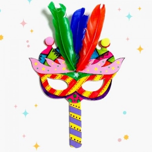 [만들기대장]깃털 손잡이 가면 만들기