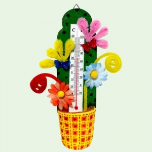 [만들기대장] 꽃화분 벽걸이 온도계 만들기