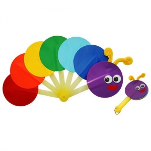 [유니아트] 봄친구들 애벌레 접이부채 만들기 (29X15cm)