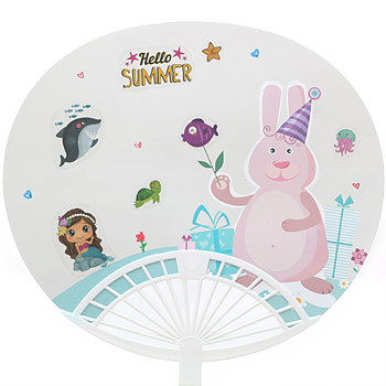 [펠트친구] 토끼 부채꾸미기(투명스티커포함/6종 택1)