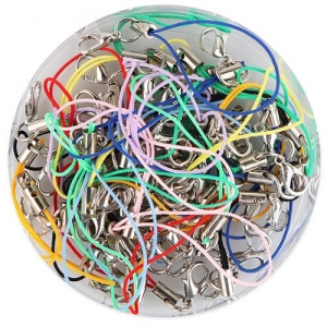 [유니아트] 핸드폰줄(혼합/검정, 약6.5cm, 약45개입)