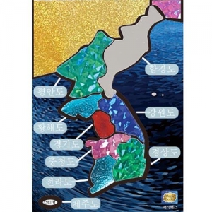 [매직북스] 우리나라 지도 포일아트(액자판 포함)
