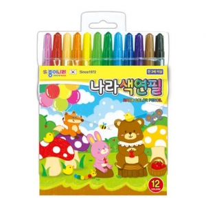 [토마토팬시] 종이나라 12색 나라색연필