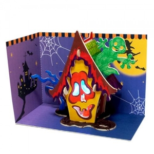 [만들기대장]3D목공 할로윈 유령집 만들기